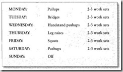 The Veterano Trainig Schedule