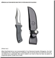 Boker Gaucho Bowie Recurve With Kraton Handle