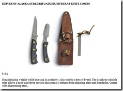 Knives of Alaska Suregrip Jaeger Muskrat Kinfe Combo